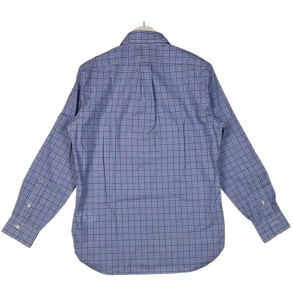 New Ralph Lauren US M Men Blue Shirt Cotton Long Sleeve Button Down Classic Fit - Picture 5 of 11